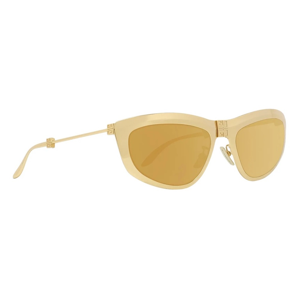 GIVENCHY Gold Mirrored Trifold 57mm Cat Eye Unisex Sunglasses GV 7208/S - Picture 5 of 9